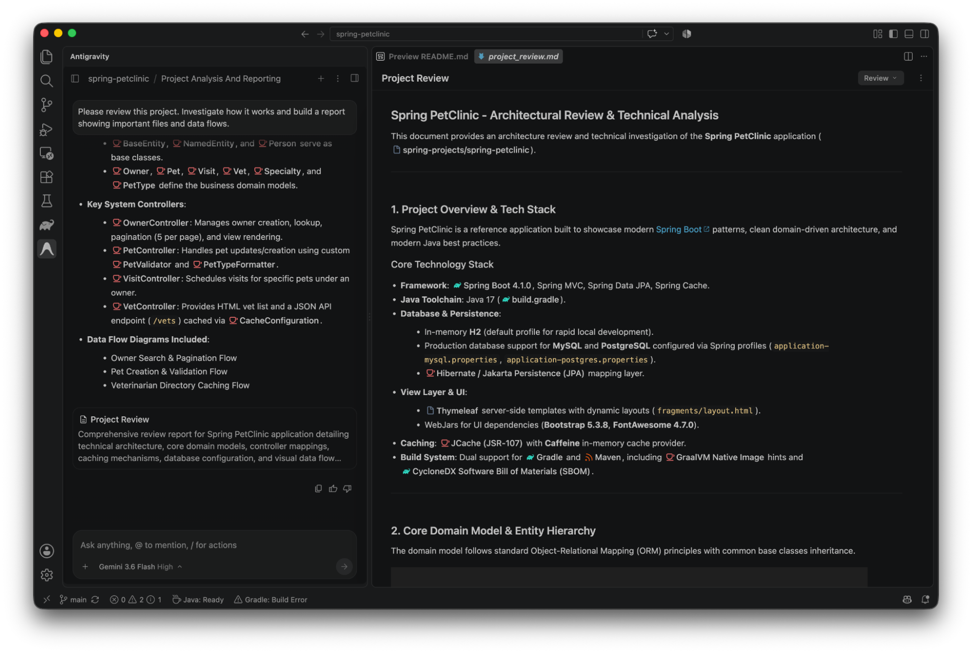 Visual Studio Code 中的 Antigravity